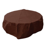 Mr. BAR-B-Q 07844BBGD Firepit Cover, Dark Brown, 38 in L, 38 in W, 18 in H, Elastic, Round
