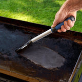 Mr. BAR-B-Q 08803RZ Griddle Scraper, 15-1/2 in L Brush, 5.6 in W Brush, Stainless Steel Bristle, Plastic Handle