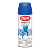Krylon Blue Shimmer Metallic Spray Paint 12 oz, Pack of 6