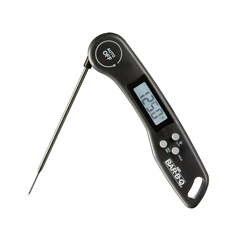 Mr. BAR-B-Q 40317Y Foldable Quick Read Thermometer, -4 to 518 deg F, Stainless Steel Probe Material
