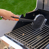 Mr. BAR-B-Q 60311Y Oversized Rectangular Grill Brush, Stainless Steel Bristle, Curved Neck, Ergonomic, Soft Grip Handle