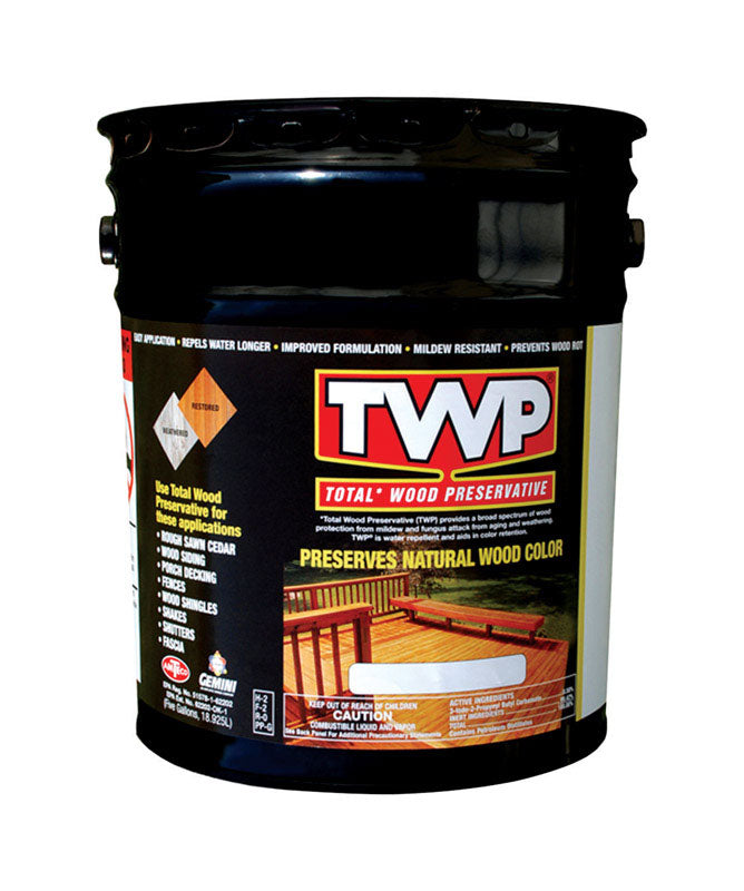 TWP 100 Series TWP-102-5 Wood Preservative, Redwood, Liquid, 5 gal, Can