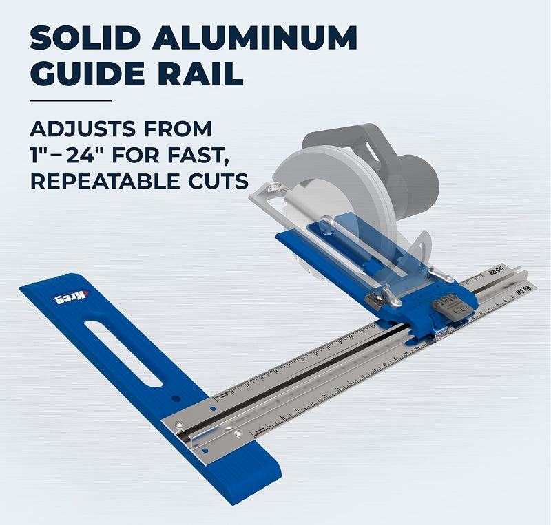 Kreg Rip-Cut KMA2685 Circular Saw Edge Guide, Aluminum/Plastic