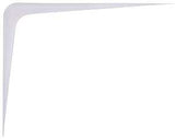 ProSource 21141PHL-PS Shelf Bracket, 182 lb/Pair, 12 in L, 10 in H, Steel, White, Pack of 20