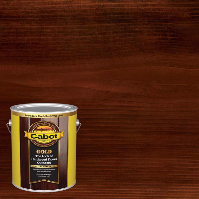 Cabot Gold Transparent Satin Moonlit Mahogany Oil-Based Wood Finish 1 gal, Pack of 4