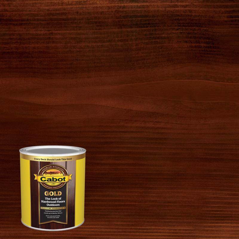 Cabot Gold Satin Moonlit Mahogany Deck Varnish 1 qt, Pack of 4