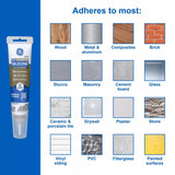 GE Advanced White Silicone 2 Window and Door Caulk Sealant 2.8 oz
