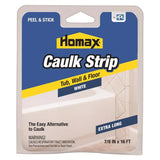 Homax White Silicone Caulk Strips 7/8 in. x 16 ft., Pack of 4