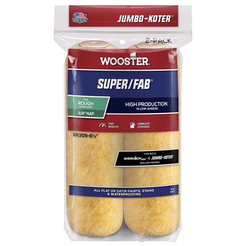 Wooster Super/Fab Knit 6-1/2 in. W X 3/4 in. Mini Paint Roller Cover 2 pk