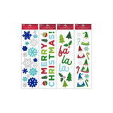 IG Design Multicolored Christmas Window Clings 3 in., Pack of 24