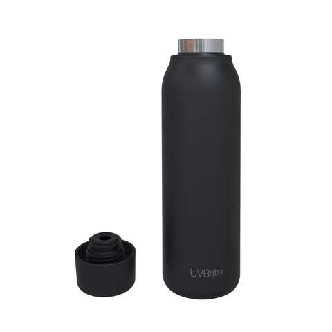 UVBrite 18.6 oz Black BPA Free Self-Cleaning Water Bottle