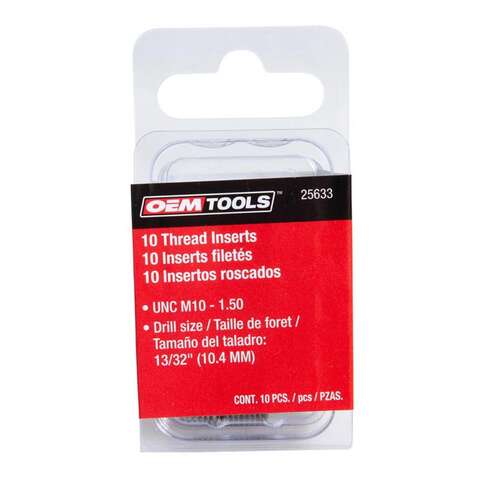 OEMTOOLS 13/32 in. Stainless Steel Non Locking Helical Thread Insert M10 - 1.5 mm