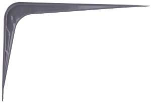 ProSource 21139PGL-PS Shelf Bracket, 95 lb/Pair, 8 in L, 6 in H, Steel, Gray, Pack of 20