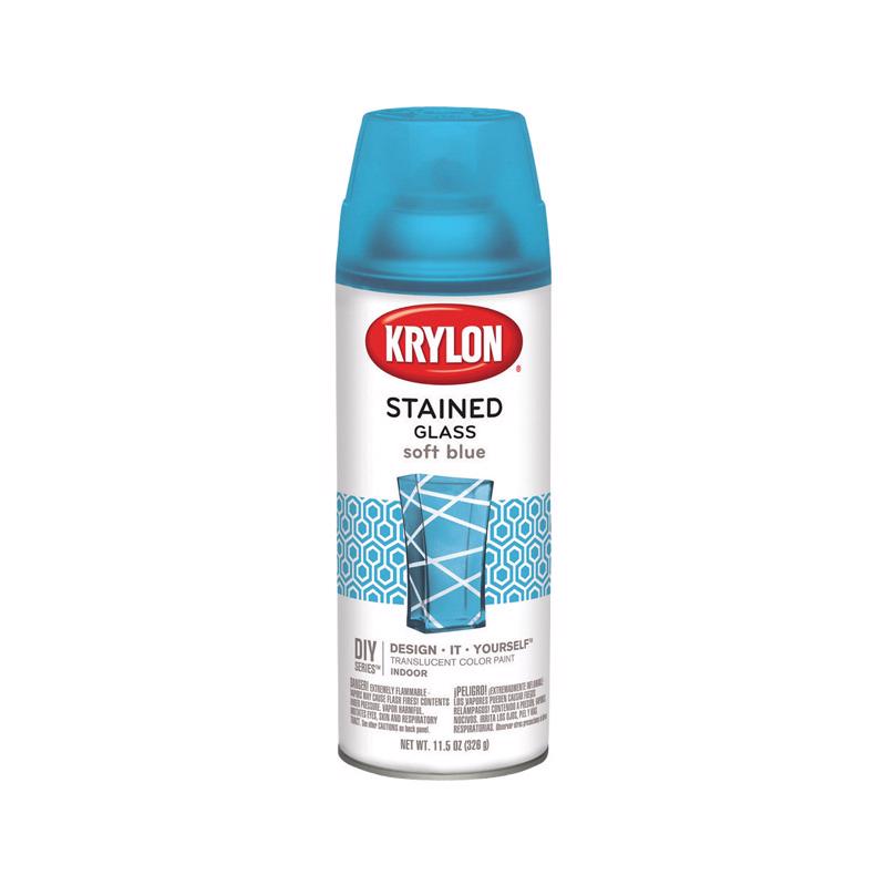 Krylon K09029000 Stained Glass Spray, Gloss, Soft Blue, 11.5 oz, Can