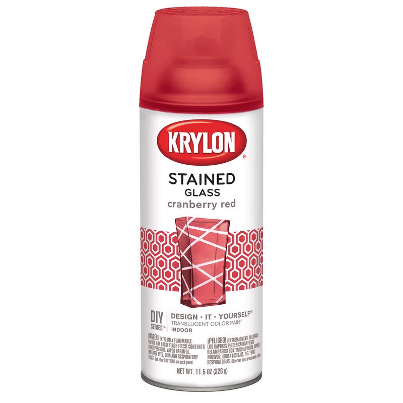 Krylon K09026000 Stained Glass Spray, Gloss, Cranberry Red, 11.5 oz, Can