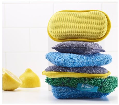 e-cloth 10643 Scrubbing Pad, Polyurethane Abrasive, 3-1/4 in L, 4-3/4 in W, Gray