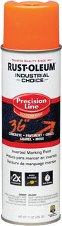 Industrial Choice 203027 Inverted Marking Spray Paint, Semi-Gloss, Fluorescent Orange, 17 oz Can