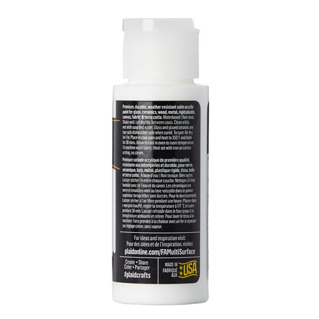 Plaid FolkArt Satin Wicker White Hobby Paint 2 oz, Pack of 3