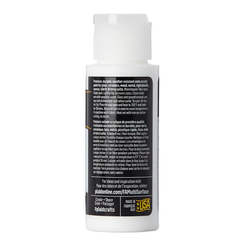 Plaid FolkArt Satin Wicker White Hobby Paint 2 oz, Pack of 3