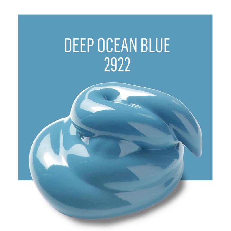 Plaid FolkArt Satin Deep Ocean Blue Hobby Paint 2 oz, Pack of 3