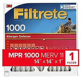 Filtrete AL11-4 Air Filter, 14 in L, 14 in W, 11 MERV, 1000 MPR, Polypropylene Frame, Pack of 4