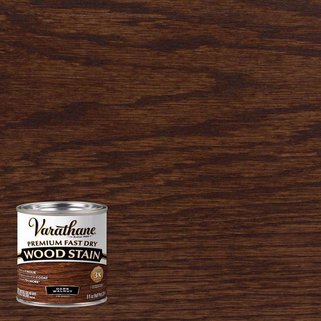 Varathane Premium Dark Walnut Oil-Based Fast Dry Wood Stain 1/2 pt