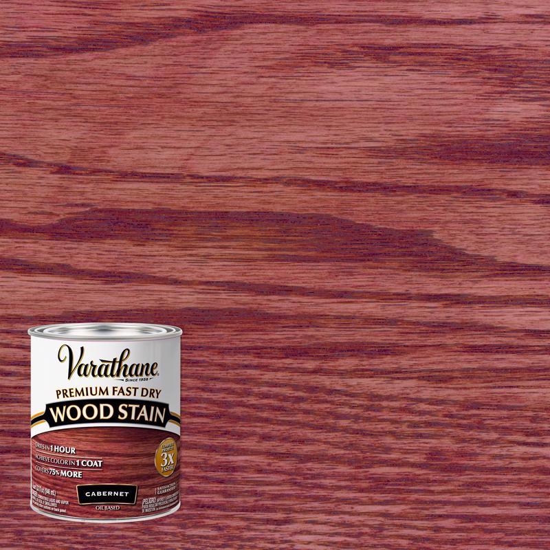 Varathane Premium Semi-Transparent Cabernet Oil-Based Urethane Modified Alkyd Fast Dry Wood Stain 1, Pack of 2