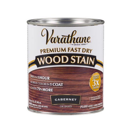 Varathane Premium Semi-Transparent Cabernet Oil-Based Urethane Modified Alkyd Fast Dry Wood Stain 1, Pack of 2