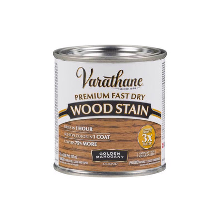 Varathane Premium Golden Mahogany Oil-Based Fast Dry Wood Stain 1/2 pt, Pack of 4