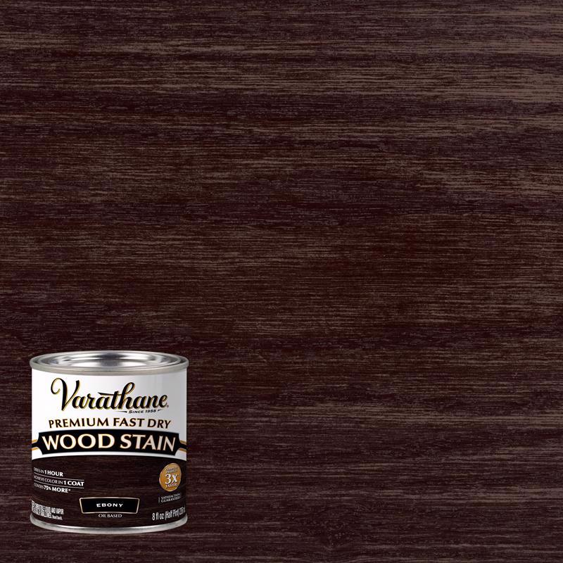 Varathane Premium Ebony Oil-Based Fast Dry Wood Stain 1/2 pt