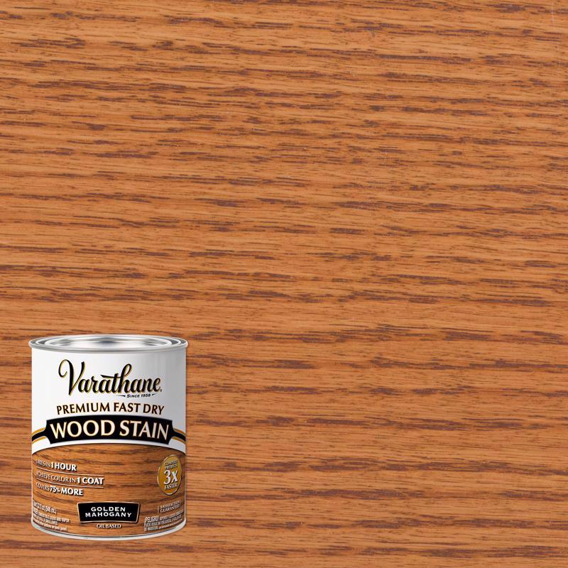 Varathane Premium Golden Mahogany Oil-Based Fast Dry Wood Stain 1 qt, Pack of 2