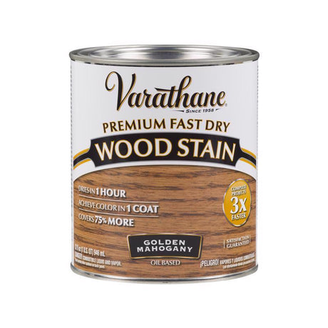 Varathane Premium Golden Mahogany Oil-Based Fast Dry Wood Stain 1 qt, Pack of 2