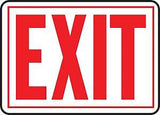 Hy-Ko SS-2W Sign, Exit, Red Legend, Aluminum, 14 in W x 9-1/4 in H Dimensions, Pack of 12