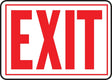 Hy-Ko SS-2W Sign, Exit, Red Legend, Aluminum, 14 in W x 9-1/4 in H Dimensions, Pack of 12