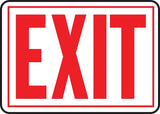 Hy-Ko SS-2W Sign, Exit, Red Legend, Aluminum, 14 in W x 9-1/4 in H Dimensions, Pack of 12