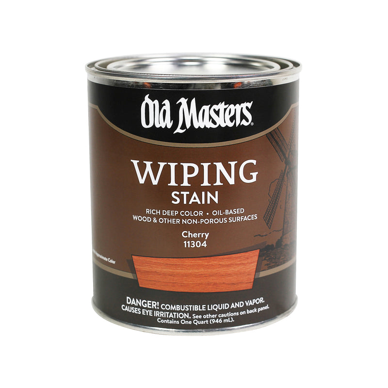 Old Masters 11304 Wiping Stain, Clear, Liquid, 1 qt, Can, Pack of 4