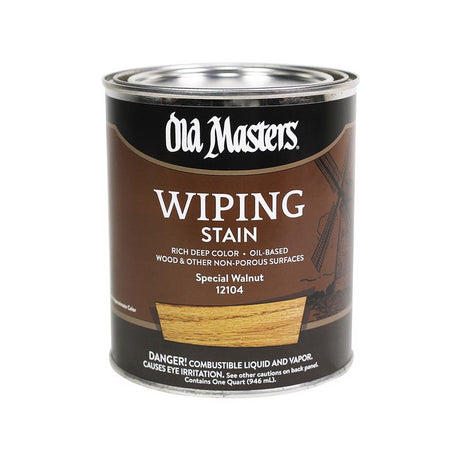 Old Masters Semi-Transparent Special Walnut Oil-Based Wiping Stain 1 qt, Pack of 4