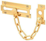 Defender Security U-9907 Chain Door Guard, Solid Brass, Polished Brass
