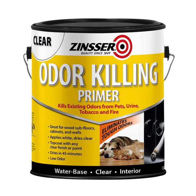 Zinsser Clear Flat/Matte Water-Based Acrylic Odor Killing Primer 1 gal, Pack of 2