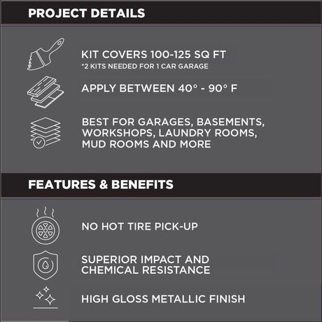 Rust-Oleum RockSolid High-Gloss Brilliant Blue Garage Floor Coating Kit 70 oz, Pack of 2