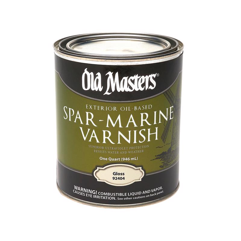 Old Masters 92404 Spar Marine Varnish, Gloss, Liquid, 1 qt, Pail, Pack of 4