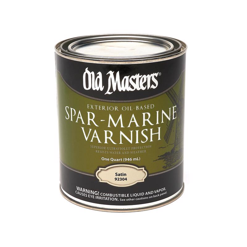 Old Masters 92304 Spar Marine Varnish, Satin, Liquid, 4 qt, Can, Pack of 4