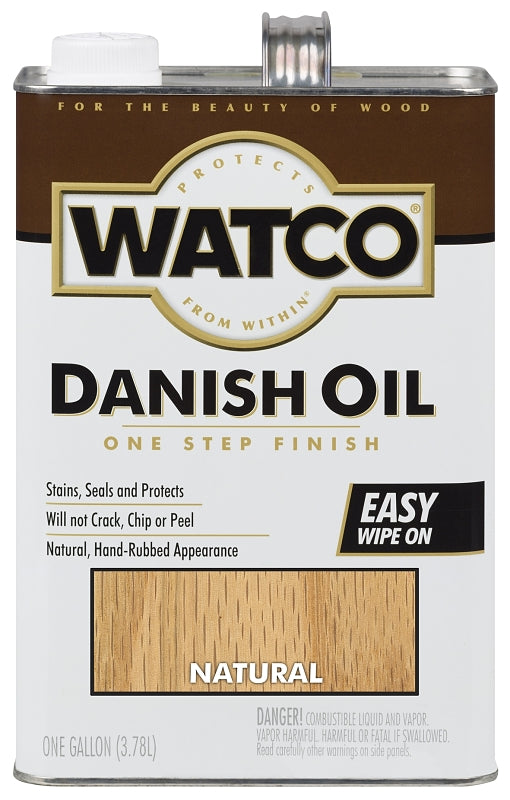 WATCO 65731 Danish Oil, Natural, Liquid, 1 gal, Can, Pack of 2