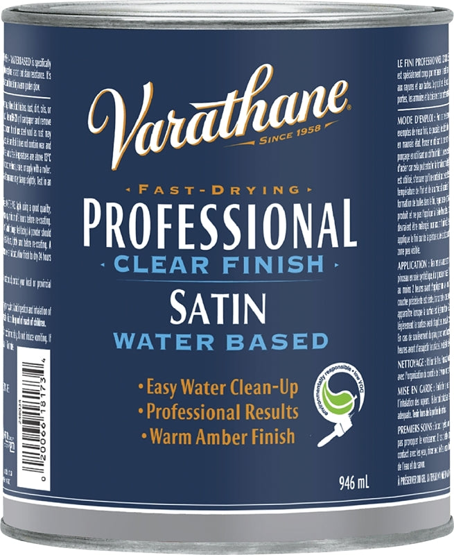 Varathane 248034 Finish, Semi-Gloss, Clear, Liquid, 946 mL