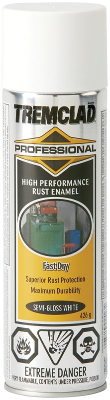 Tremclad 5707508838 Rust Preventative Spray Paint, Semi-Gloss, White, 426 g, Can