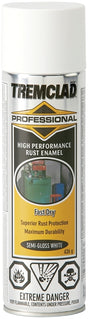Tremclad 5707508838 Rust Preventative Spray Paint, Semi-Gloss, White, 426 g, Can