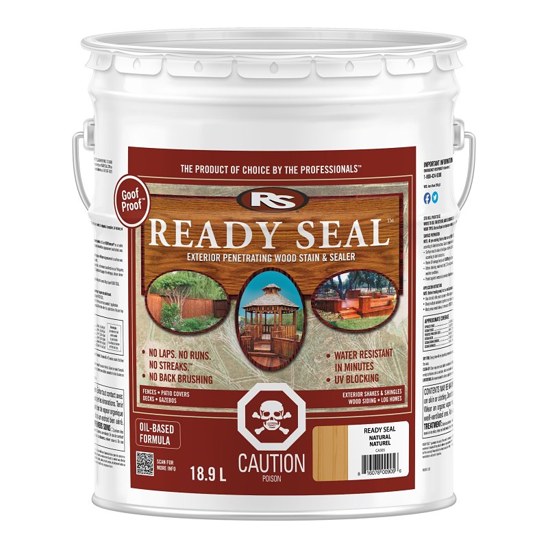 WOOD STAIN EXT LIQ NATURAL 5GA