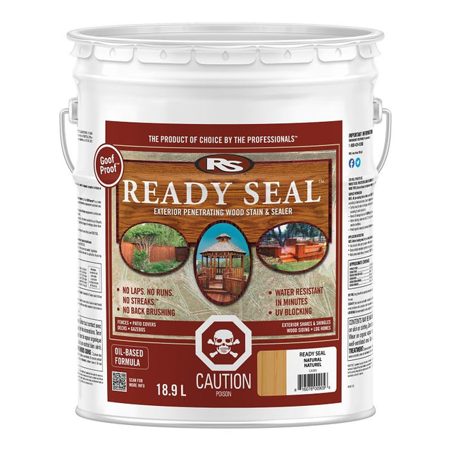 WOOD STAIN EXT LIQ NATURAL 5GA