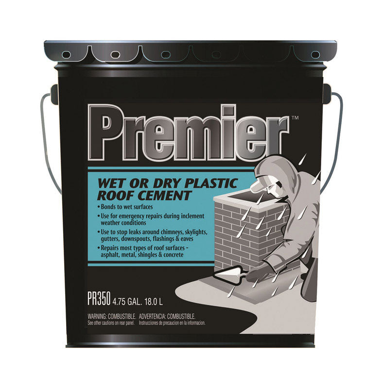 Henry PR350070 Plastic Roof Cement, Black, Paste, 4.75 gal Cartridge