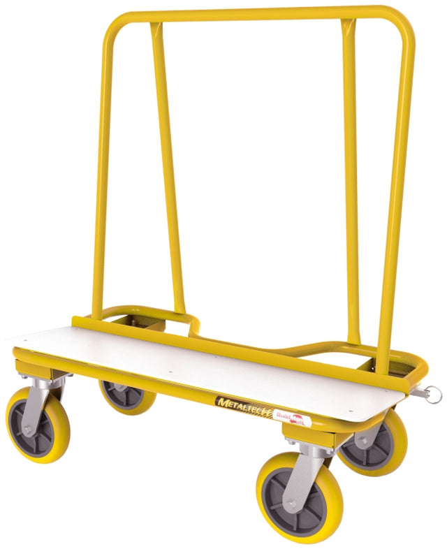 Metaltech 2000 Series I-BMD2131YGR Drywall Cart, 3000 lb, 13, Steel, 38 in OAL, 20 in OAW, Yellow